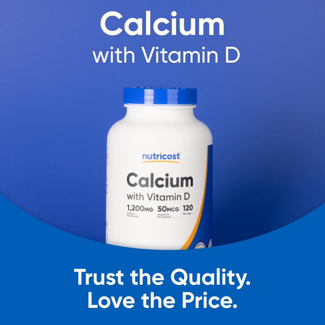Nutricost Calcium with Vitamin D, 240 Tablets