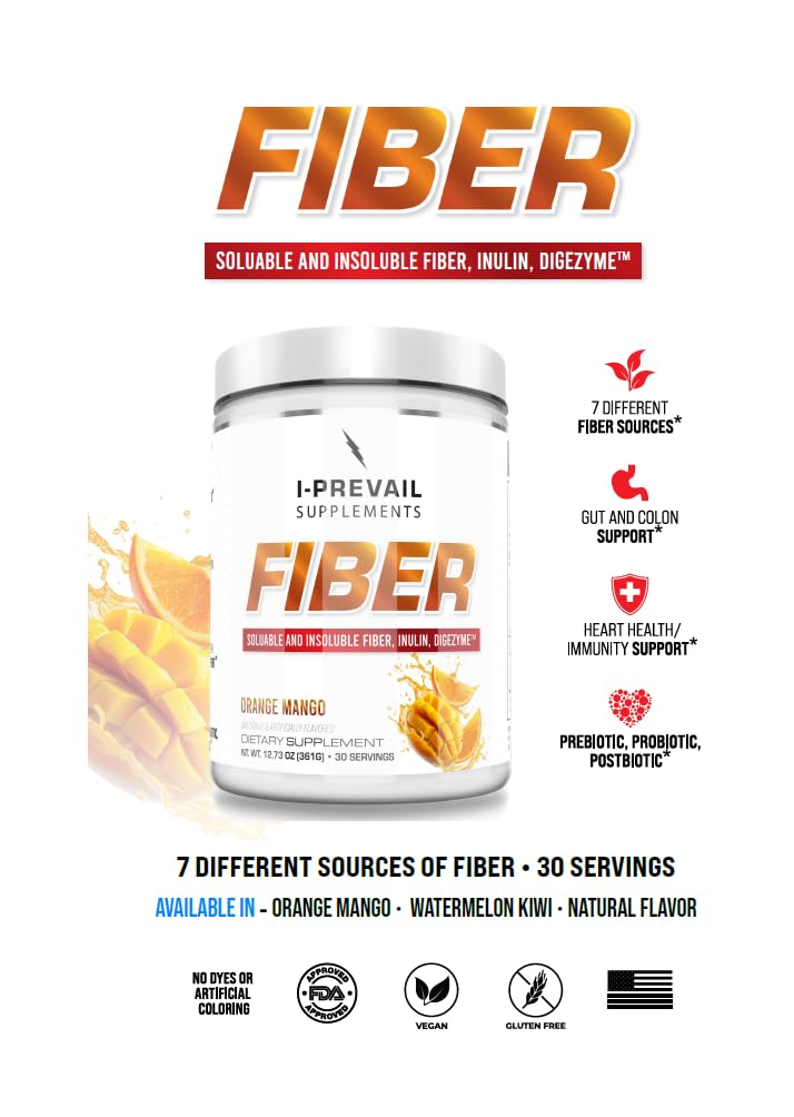 I-Prevail Supplements Fiber Powder 12.73 Ounce