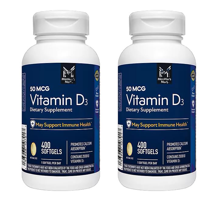 Generic Vitamin D3 to Support Healthy Immune & Bone 400 Capsules