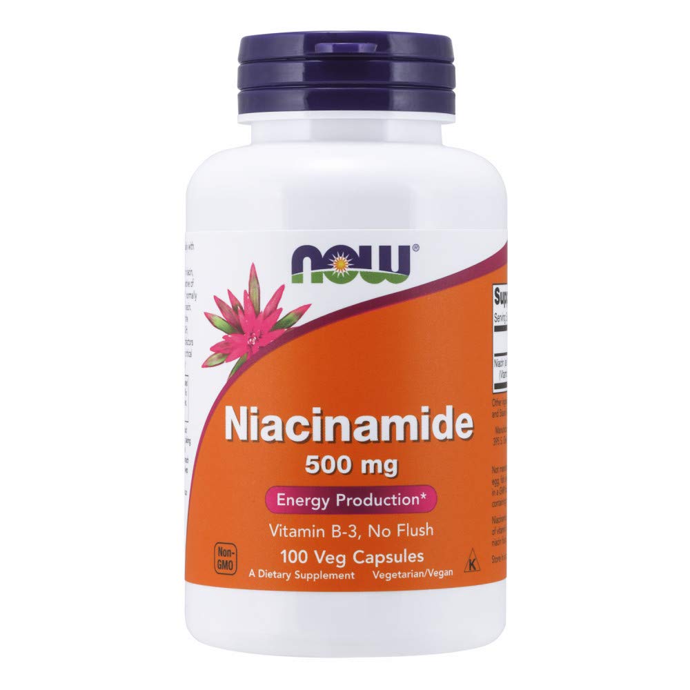 NOW Foods Niacinamide 500mg Capsules, 100 Count