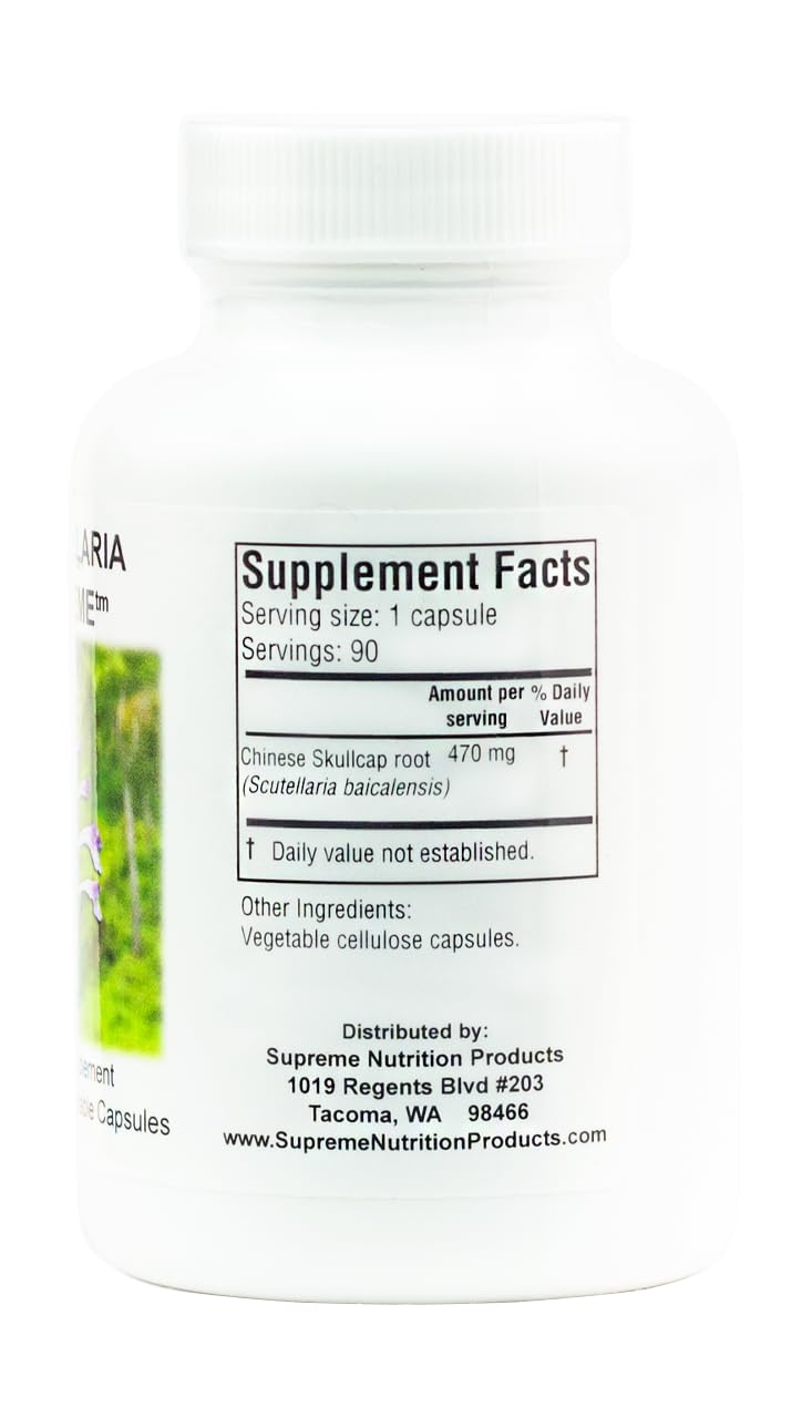 Supreme Nutrition Products Scutellaria Supreme Chinese Skullcap Root Capsules 90 Count
