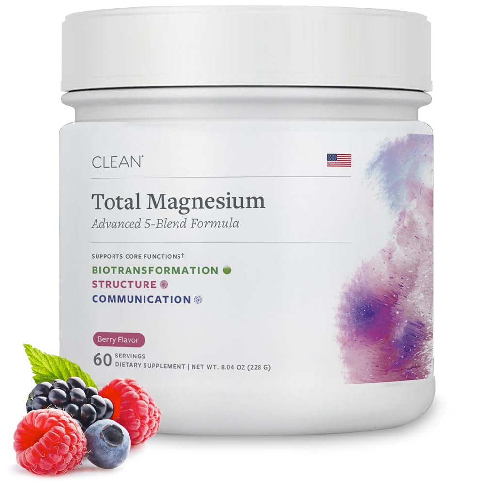 Clean Program Total Magnesium Complex Powder 8.04 oz Berry Flavored, 60 Servings