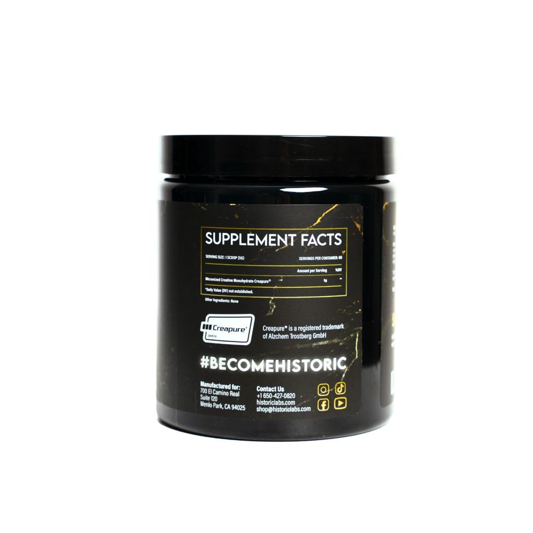 Historic Creatine Micronized Creatine Monohydrate Powder, 10.6 oz
