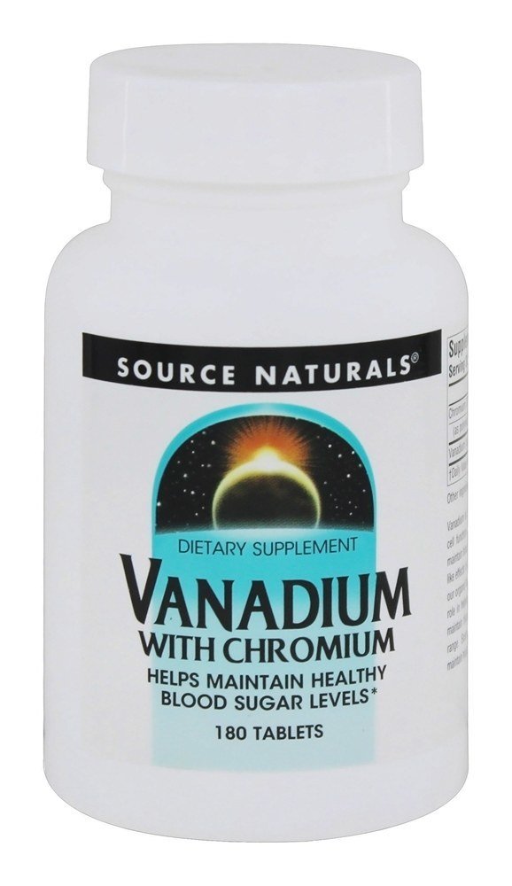 Source Naturals Vanadium with Chromium 200 mcg Tablets, 180 Count