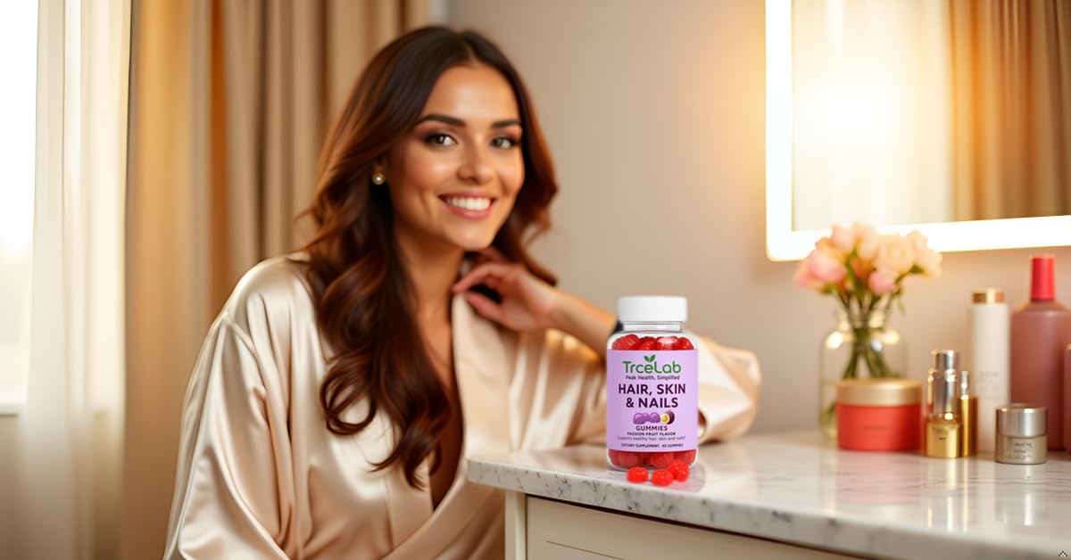 TRCELAB Hair Skin & Nails Gummies 60 Count