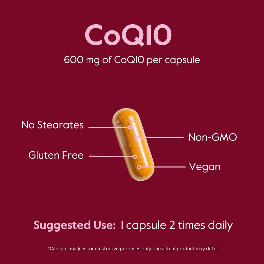 BESTVITE Coenzyme CoQ10 600mg Capsule, 60 Vegetarian Capsules