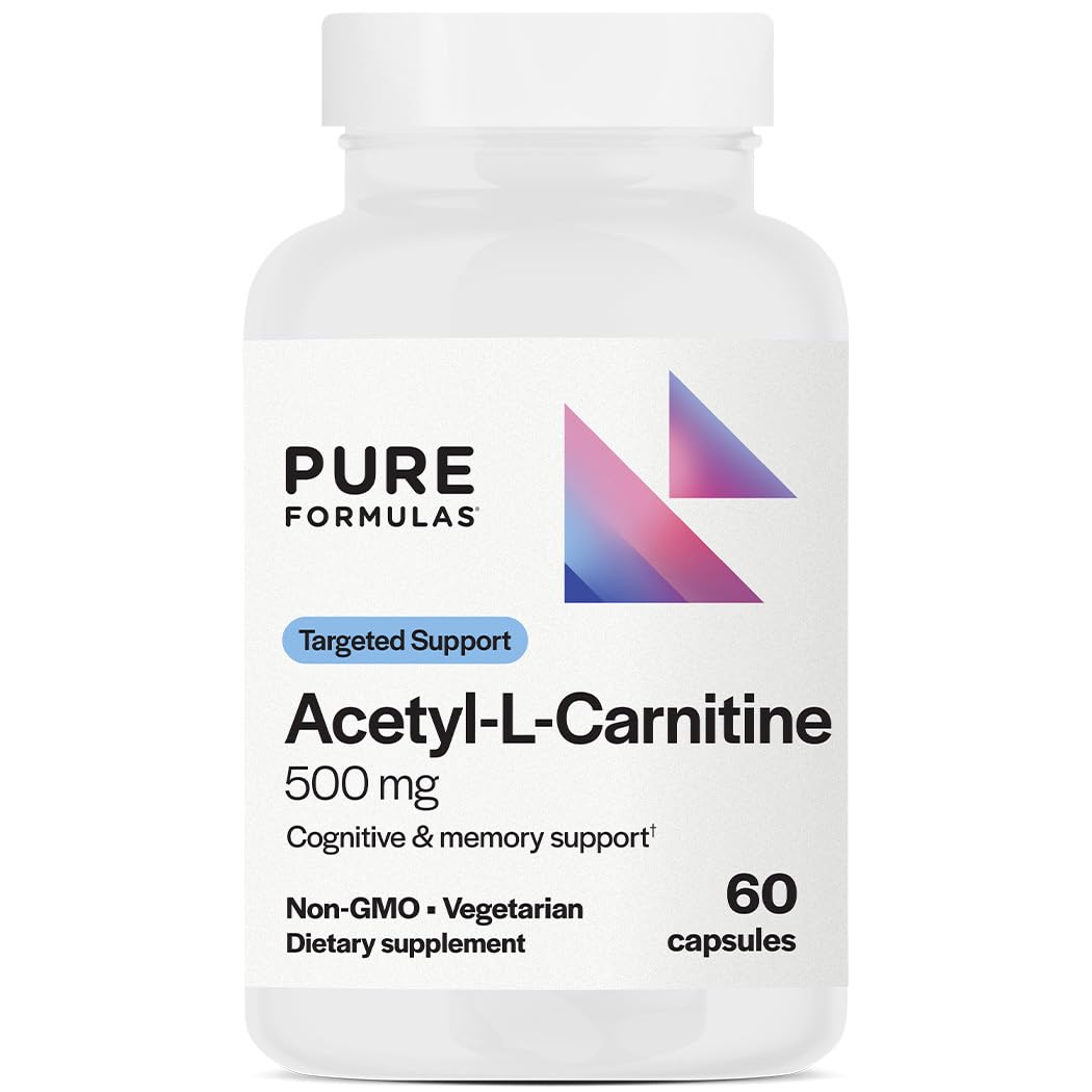PureFormulas Acetyl L-Carnitine Cognitive & Memory Support Capsules, 60 Count