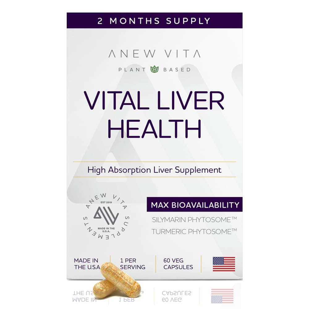 Anew Vita Vital Liver Health Formula Veggie Capsules 60 Count