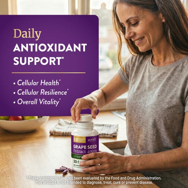 Purely Holistic Grape Seed Extract Capsules, 250 Count