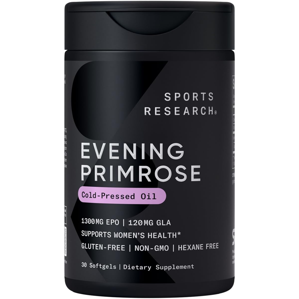 Sports Research Evening Primrose Softgels 1300mg, 30 Count