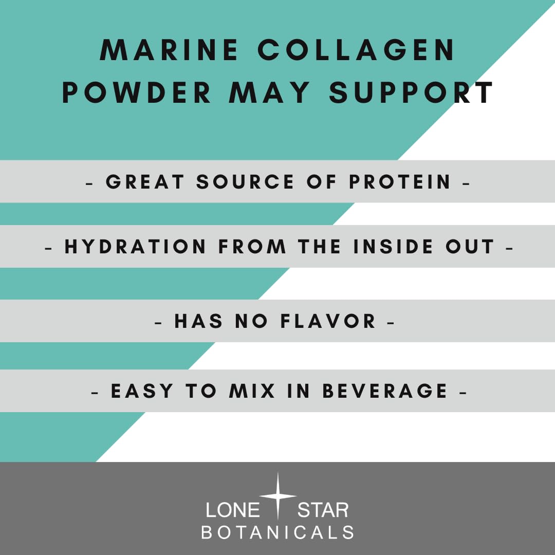 Lone Star Botanicals Marine Collagen Powder, 3.7 Ounce
