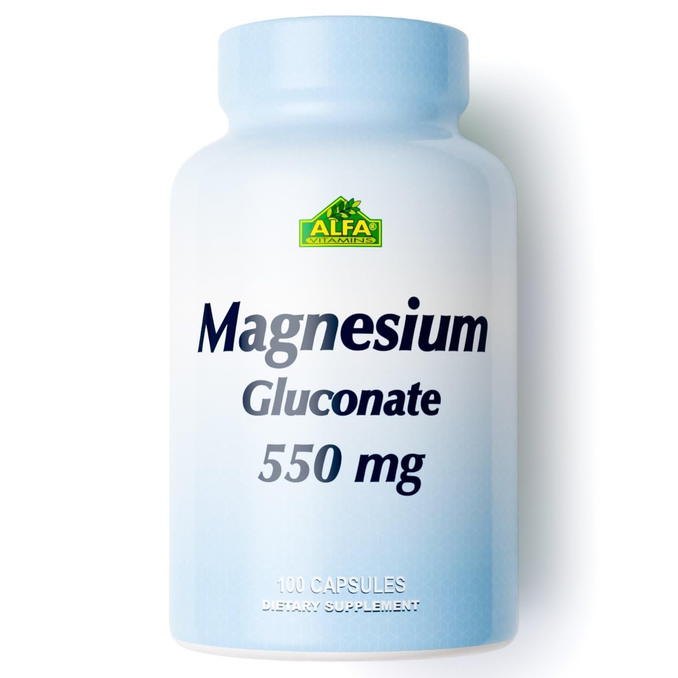 ALFA VITAMINS Magnesium Gluconate 550mg Tablet, 100 Tablets