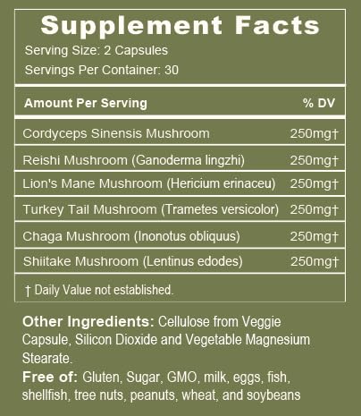 Tree of Life Botanicals Immunity Mushroom Complex 60 Capsules