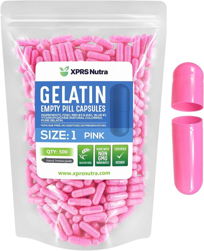 XPRS Nutra Empty Gelatin Capsules, 500 Count