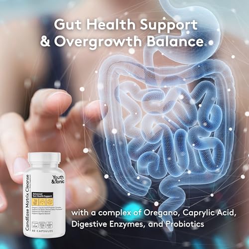 Youth & Tonic Candida Support Detox Capsules, 180 Count