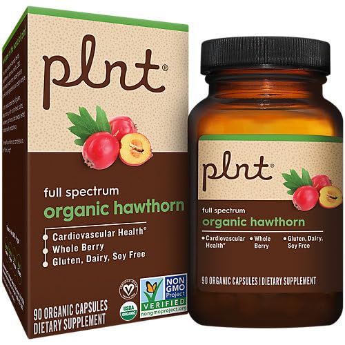 plnt Organic Hawthorn Full Spectrum, Supports Cardiovascular Health, 90 Capsules