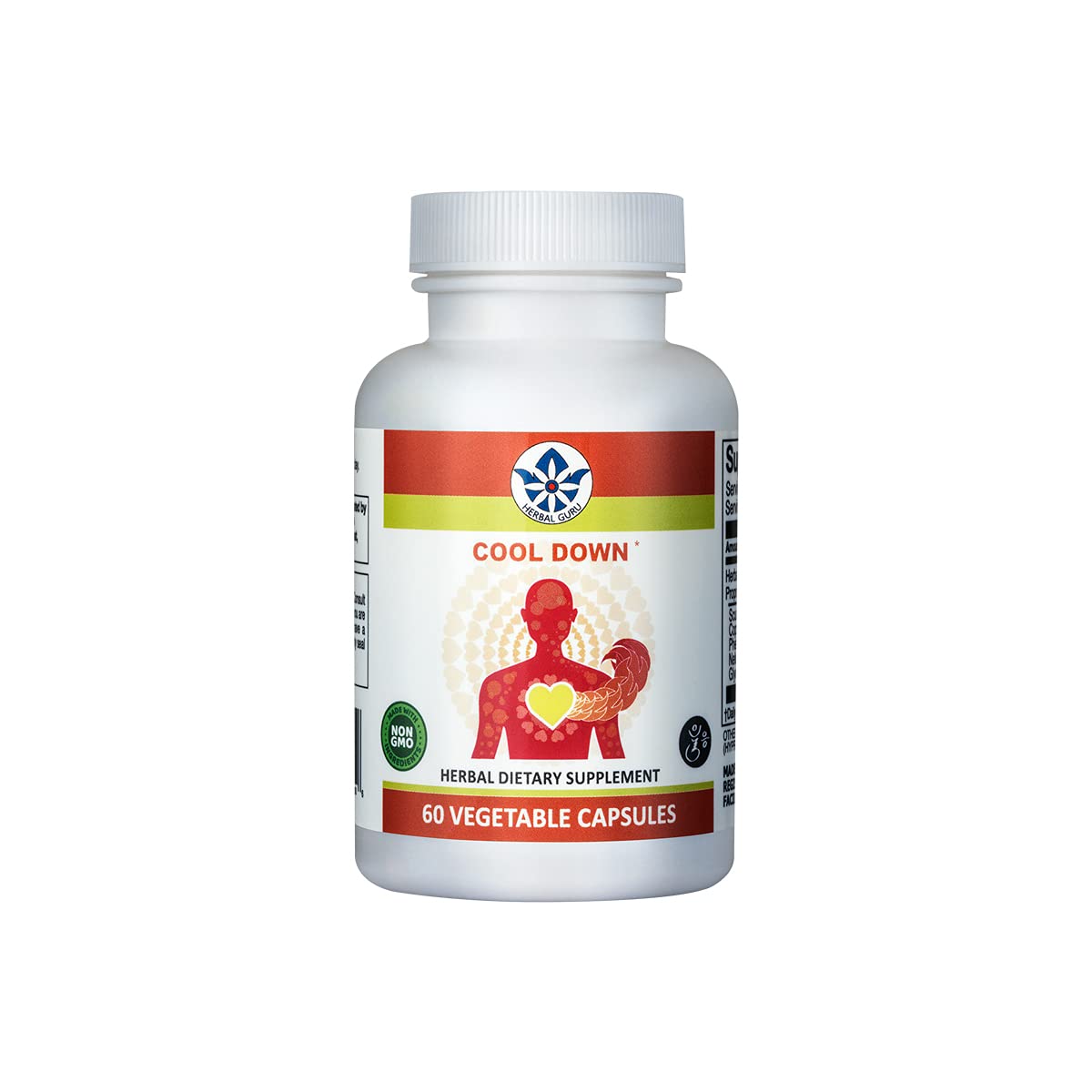 Herb Guru Cool Down Chinese Herbs Skullcap Herbal Supplement 60 Capsules