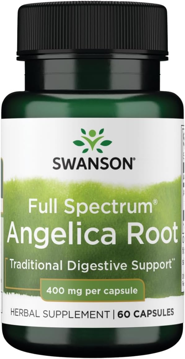 Swanson Full Spectrum Angelica Root 400 Milligrams Capsules 60 Count