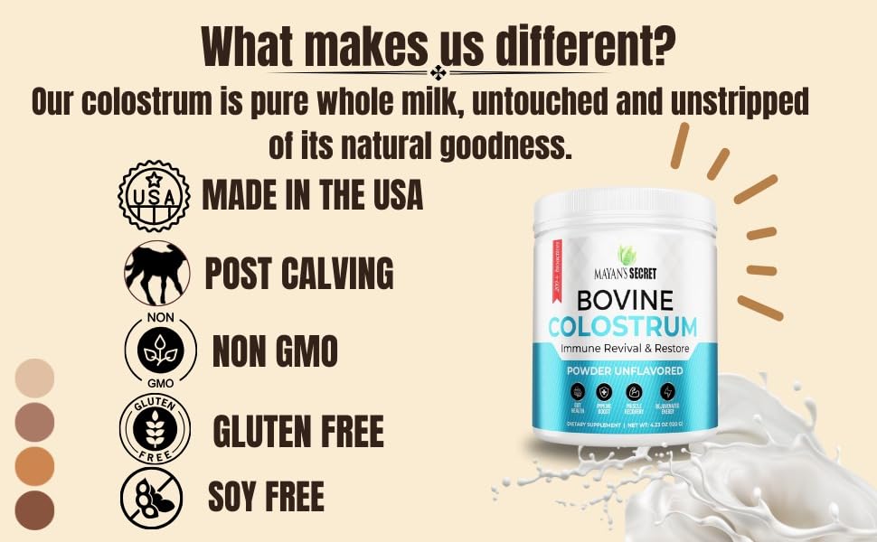 Mayan's Secret Colostrum Powder Grass-Fed 4.23 oz