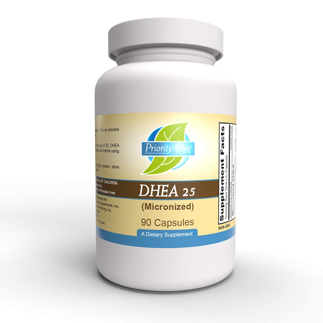 Priority One DHEA 25mg Capsule, 90 Count
