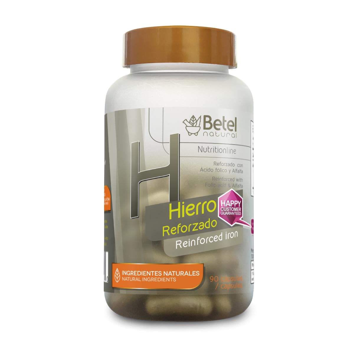 Betel Natural Hierro Reforzado con Alfalfa Healthy Globulo Rojo Capsule, 1 Count