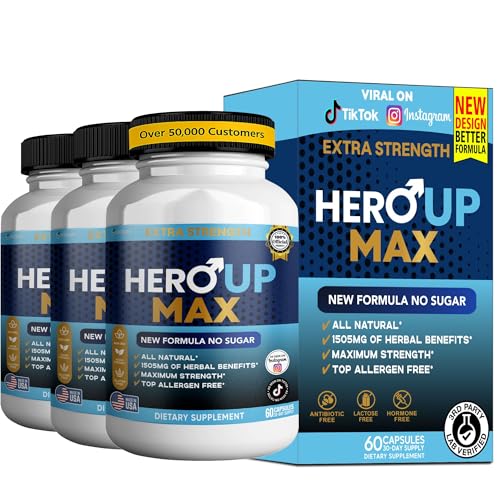 GREENVIFY Hero UP MAX Maca Root Supplement 60 Capsules