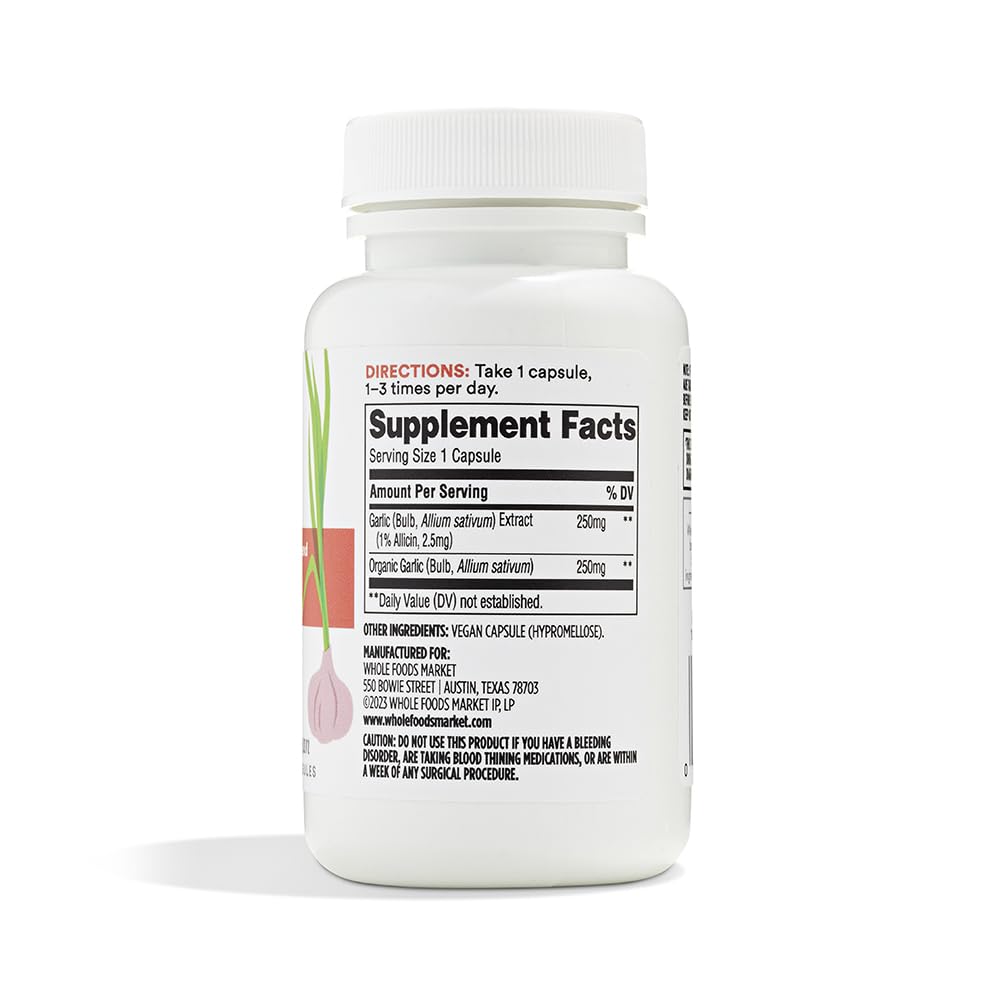 365 by Whole Foods Market Garlic Dietary Supplement Capsule 60 Count
