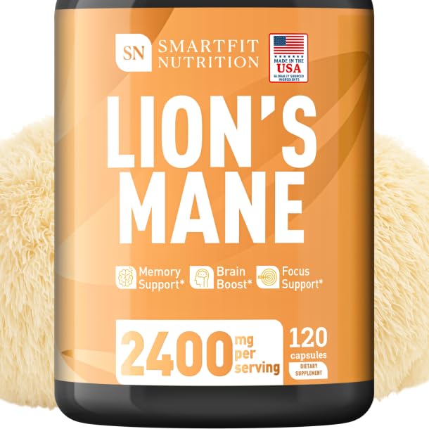 SN SMARTFIT NUTRITION Lions Mane Supplement Capsules 120 Capsules