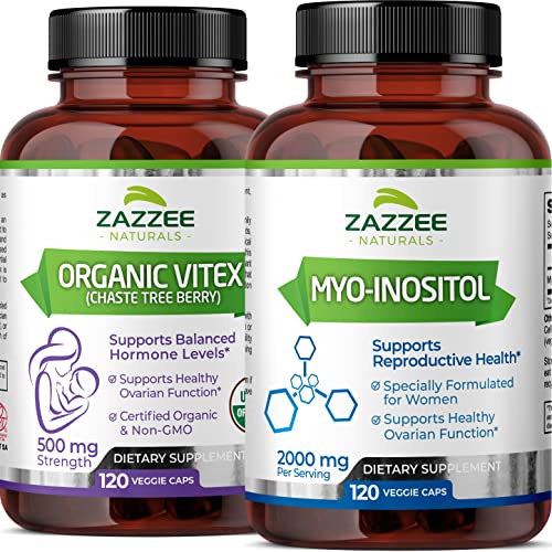 Zazzee Myo-Inositol and Vitex Capsules, 100 Capsules