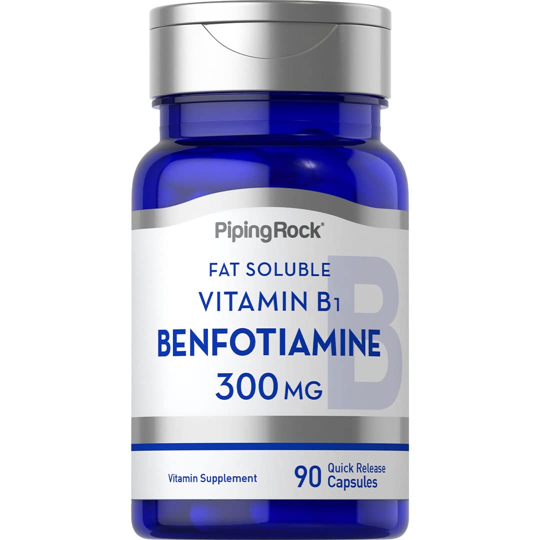 Piping Rock Benfotiamine 300mg Capsules, 90 Count