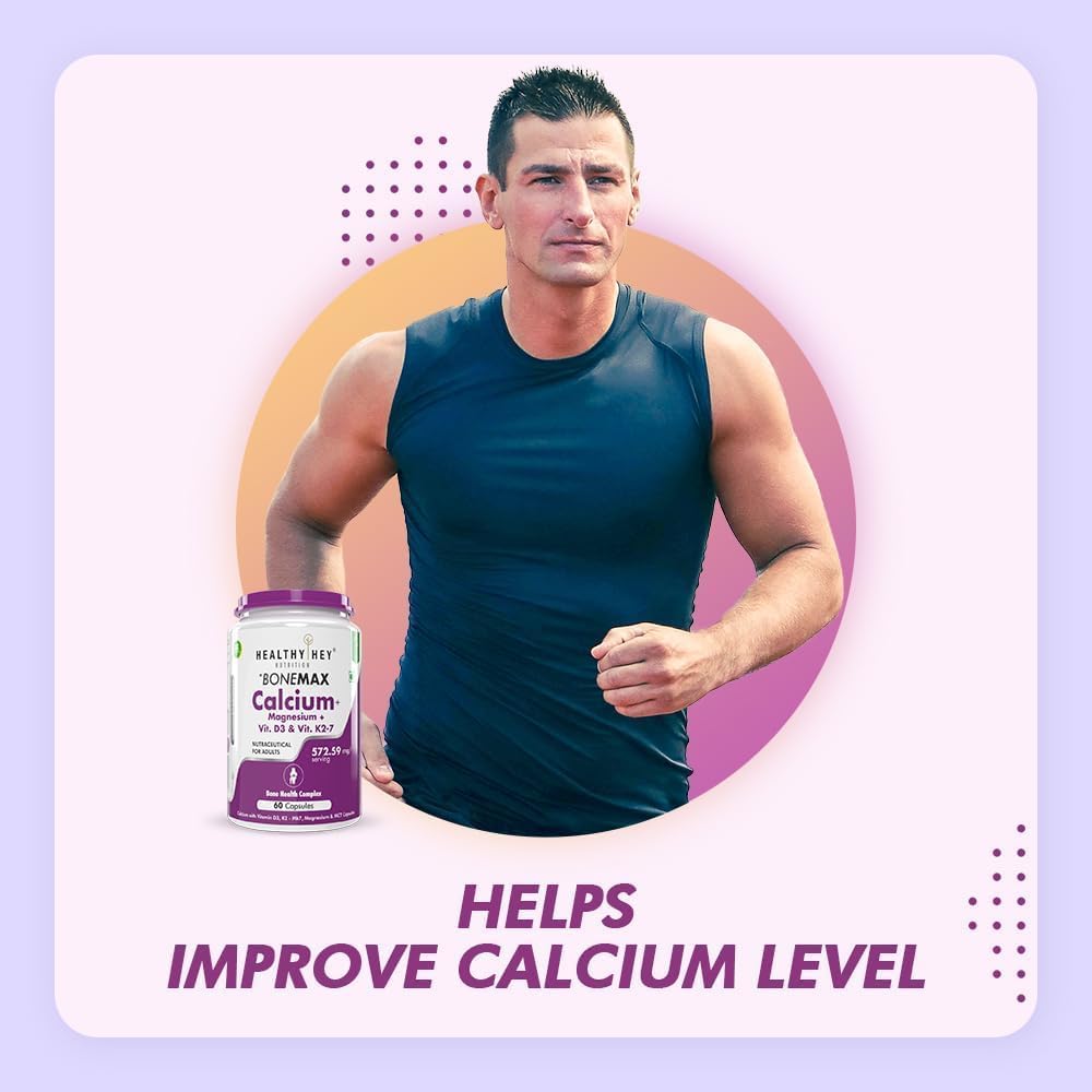 Generic Vegan Calcium with Magnesium, Vitamin D3 & Vitamin K2-MK7 BoneMax Bone Health Complex 60 Capsules