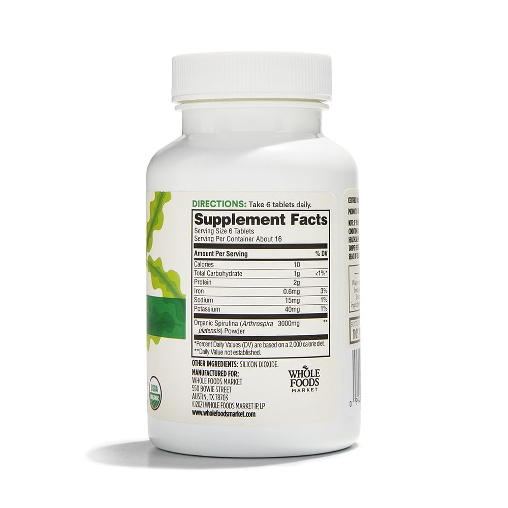 365 by Whole Foods Market Spirulina 500mg Capsule, 100 Capsules