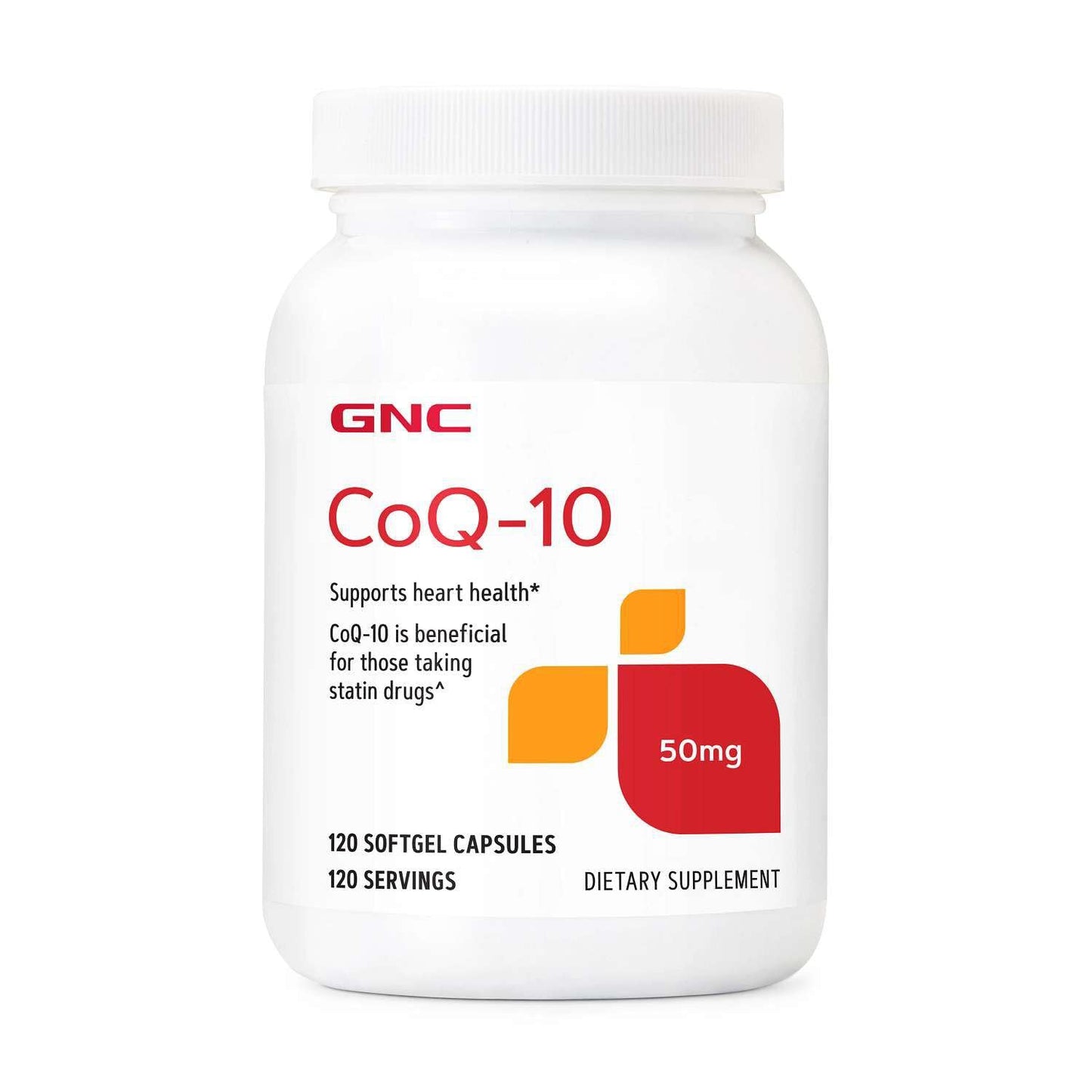 GNC CoQ-10 50mg Softgels, 120 Count