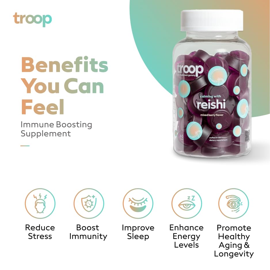 Troop Daily Super 6 Mushroom Blend with Reishi 120 Gummies