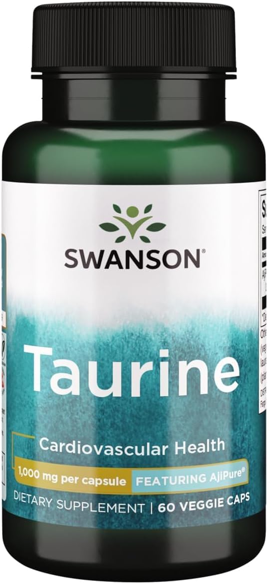 Swanson AjiPure Amino Acid Taurine 60 Veg Capsules