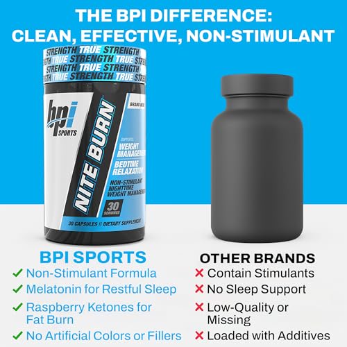 BPI Sports Nite Burn Nighttime Fat Burner & Sleep Support 30 Capsules