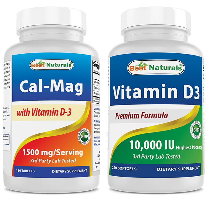 Best Naturals Calcium Magnesium with Vitamin D3 Softgel 180 Count