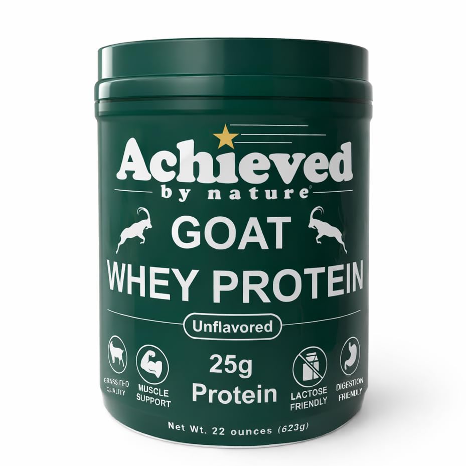 Nature's Diet Goat Whey Protein Powder Unflavored Instantized, 22 Servings