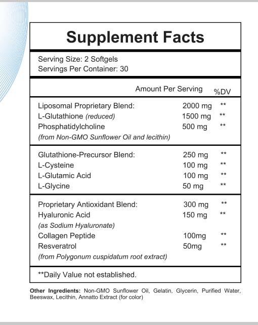 senseOfeeling Liposomal Glutathione Supplement 60 Softgels