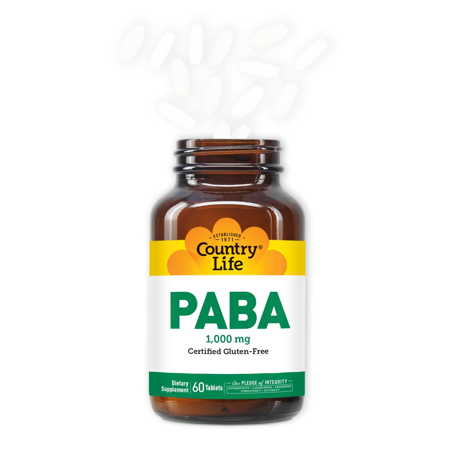 Country Life PABA 1000 mg Tablets, 60 Count
