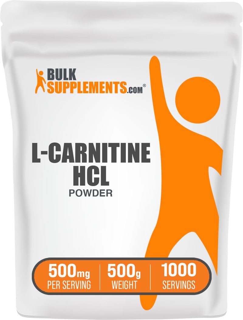 BulkSupplements L-Carnitine HCl Powder, 17.64 oz, Pack of 1