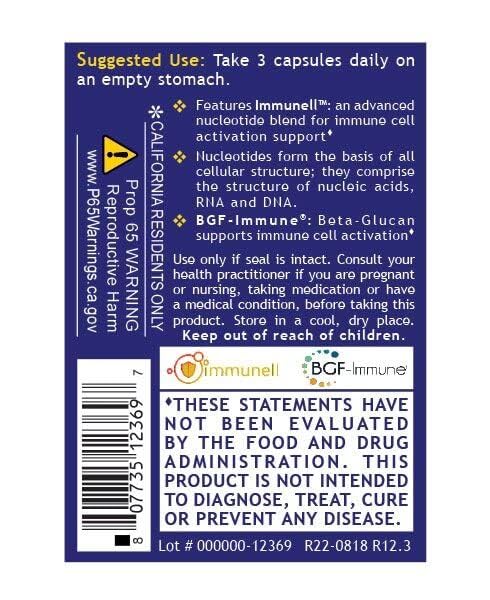 Quantum Nutrition Quantum Nucleotide Complex - Beta Glucan Immune Support Supplement with Yeast Nucleotides & Reishi, 90 Capsules