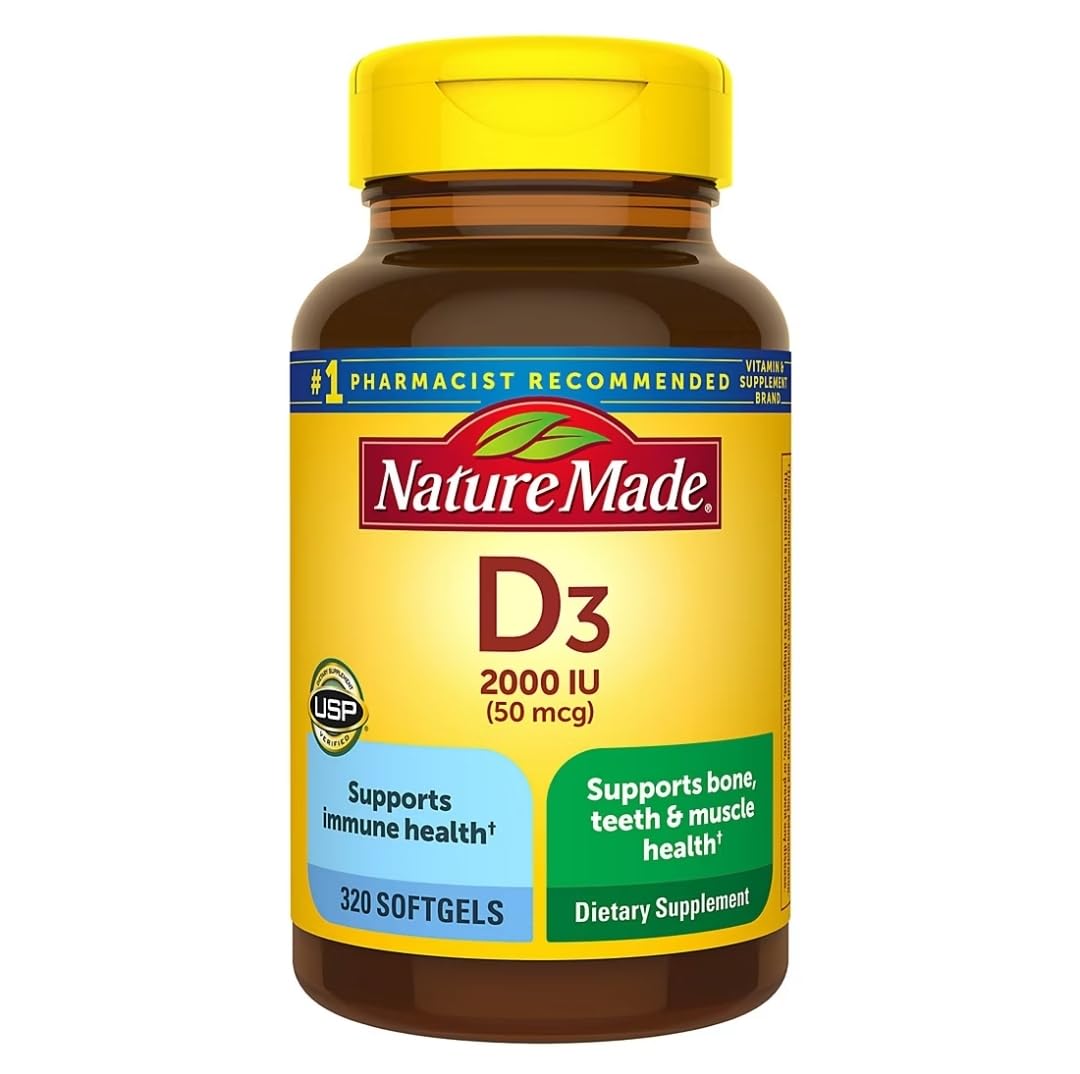 Nature Made Vitamin D3 2000iu Softgels 320 Count