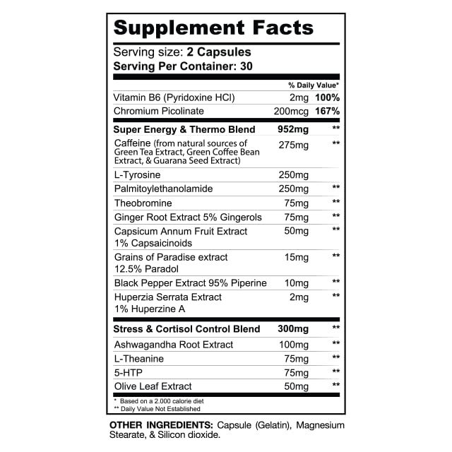 Gaspari Nutrition DTN8 Explosive Fat Burner Capsules, 60 Count