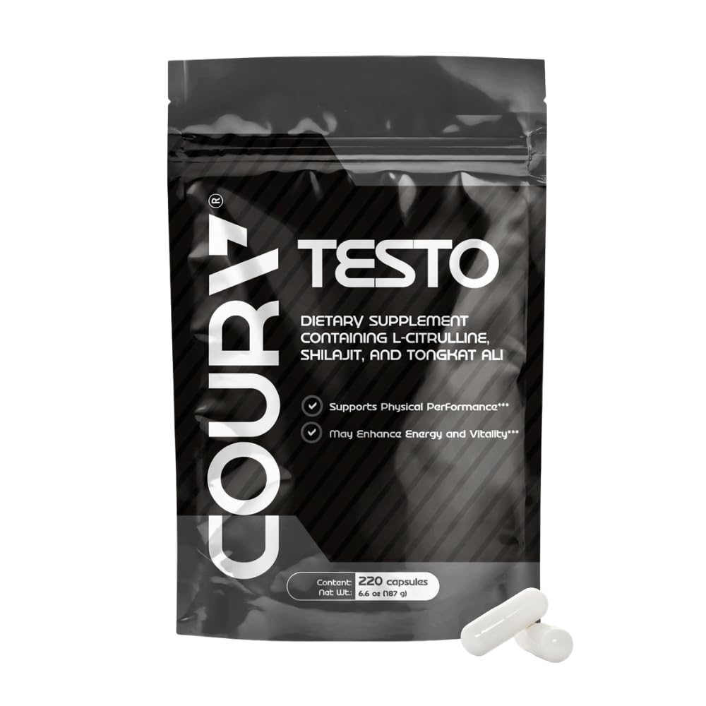 COURA Men's Testo Booster and Multivitamin Capsules, 220 Count