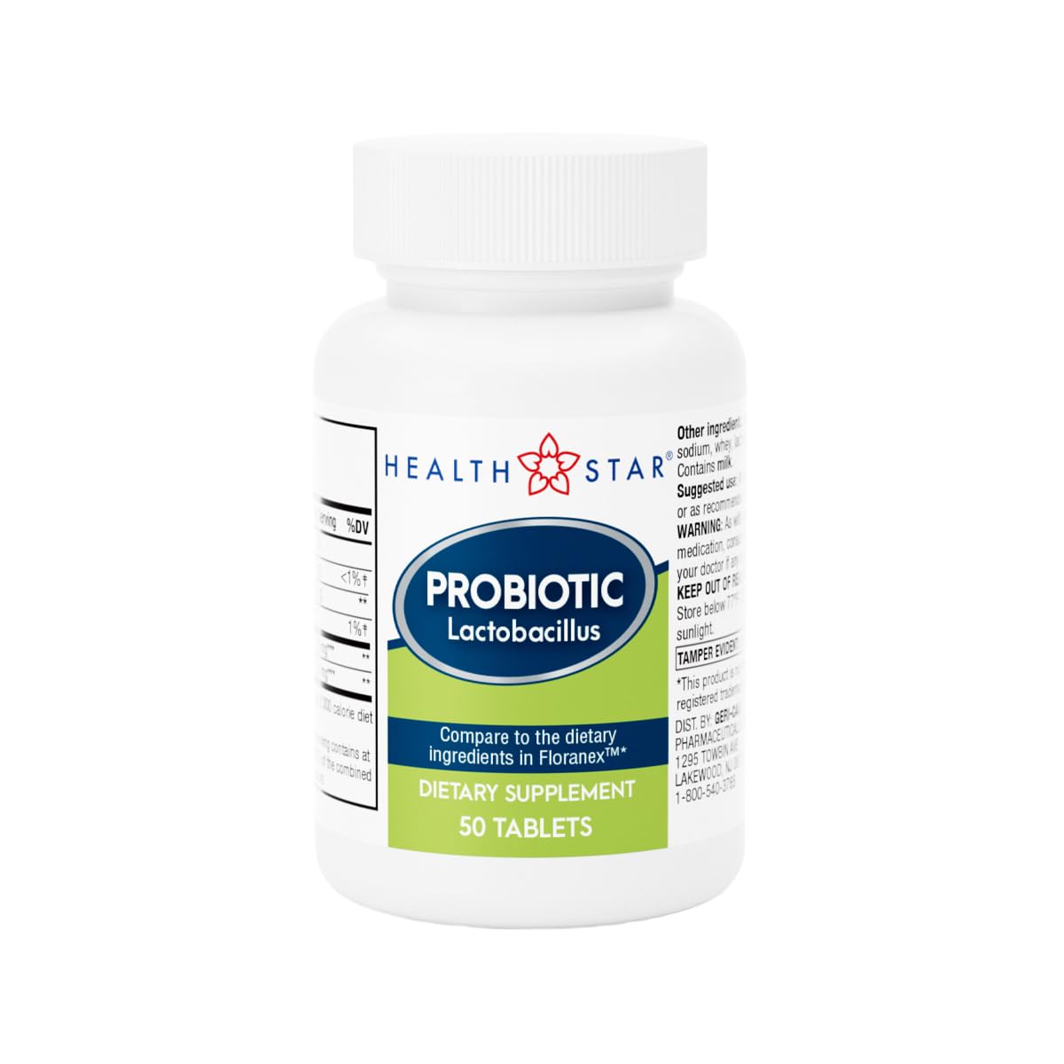GeriCare Probiotic Lactobacillus Tablet 50 Count