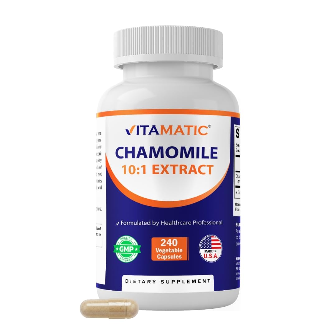 Vitamatic Chamomile 250 mg Capsules 240 Count