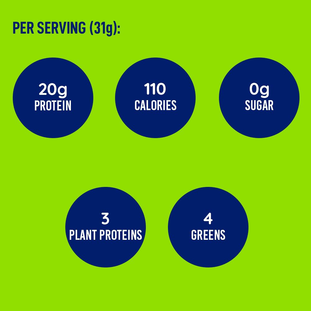 LeanFit Plant-Based Protein & Greens Powder Natural Chocolate 20 Servings