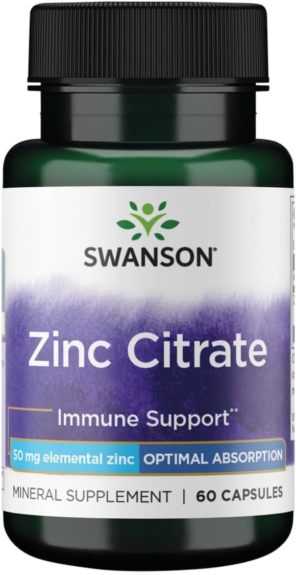 Swanson Zinc Citrate 60 Capsules