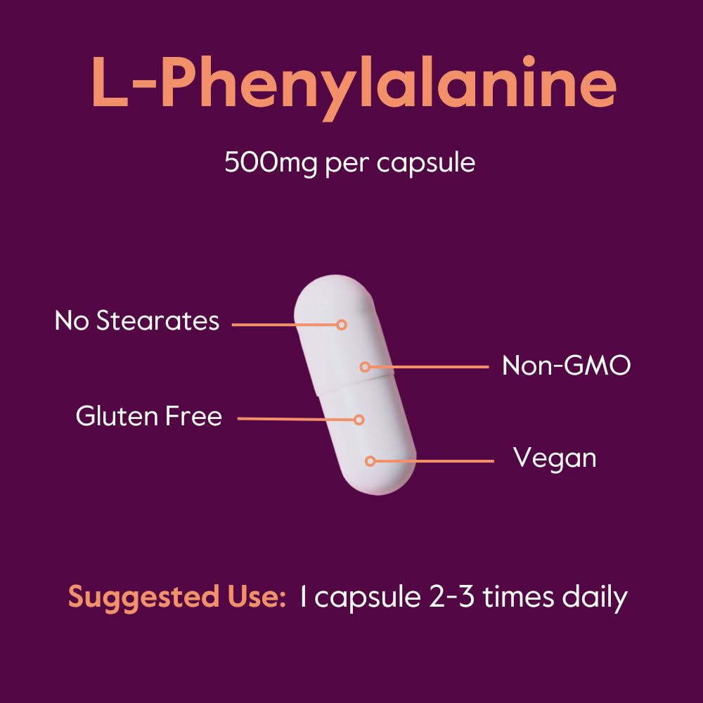 BESTVITE L-Phenylalanine 500mg Capsule, 120 Count